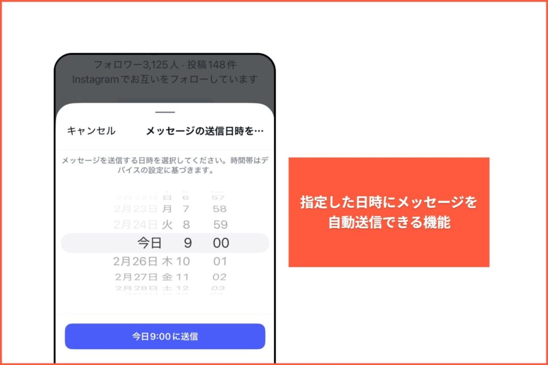 メッセージの予約送信の説明