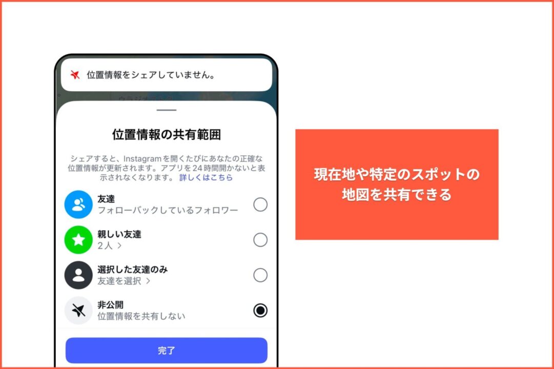 位置情報の共有の説明