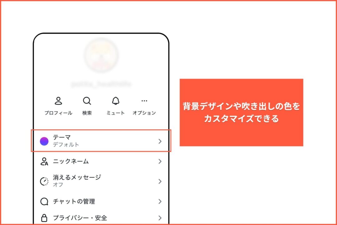チャットテーマの変更の説明