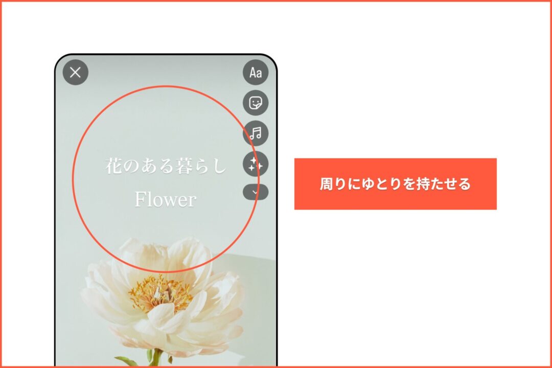 余白をたっぷりとるの説明